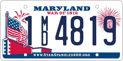 MD license plate 1MD4819