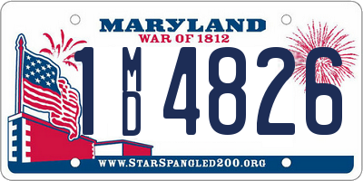 MD license plate 1MD4826