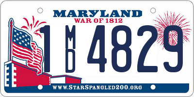 MD license plate 1MD4829