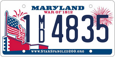 MD license plate 1MD4835