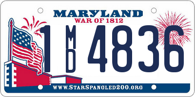 MD license plate 1MD4836