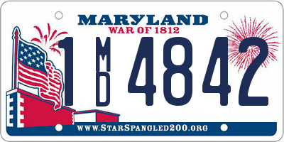 MD license plate 1MD4842