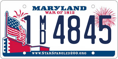 MD license plate 1MD4845