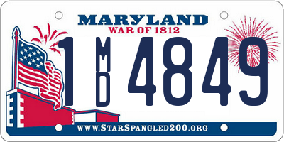 MD license plate 1MD4849