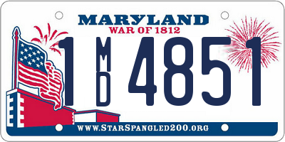 MD license plate 1MD4851