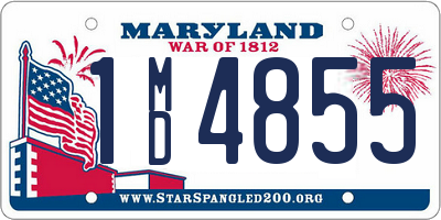 MD license plate 1MD4855