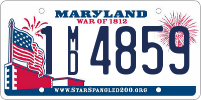 MD license plate 1MD4859