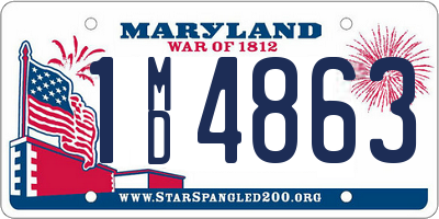 MD license plate 1MD4863