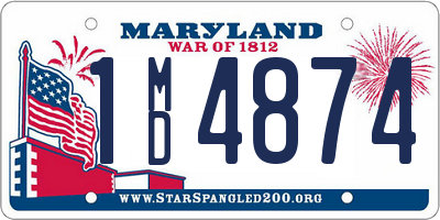 MD license plate 1MD4874