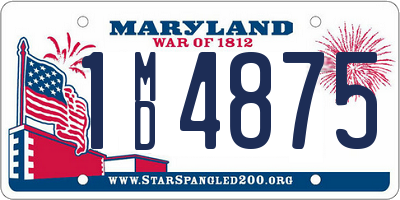 MD license plate 1MD4875