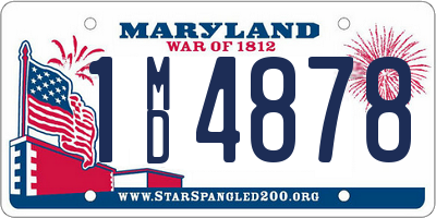 MD license plate 1MD4878