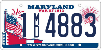 MD license plate 1MD4883