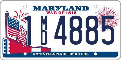 MD license plate 1MD4885