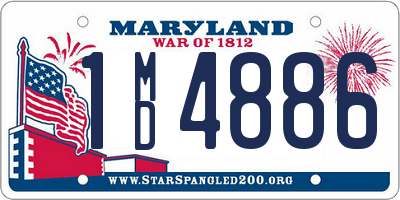 MD license plate 1MD4886