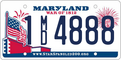 MD license plate 1MD4888