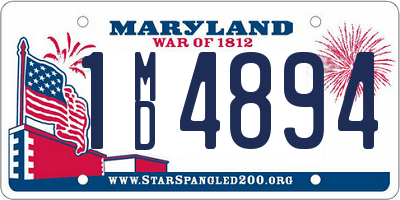 MD license plate 1MD4894