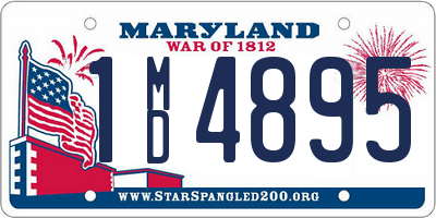 MD license plate 1MD4895