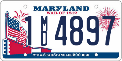 MD license plate 1MD4897