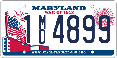 MD license plate 1MD4899