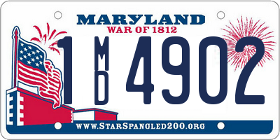MD license plate 1MD4902