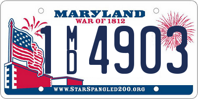 MD license plate 1MD4903