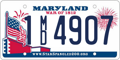 MD license plate 1MD4907