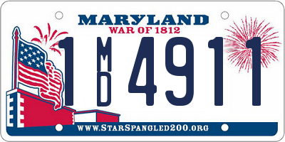 MD license plate 1MD4911