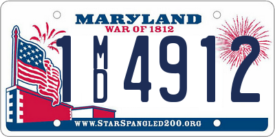 MD license plate 1MD4912