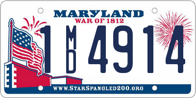 MD license plate 1MD4914