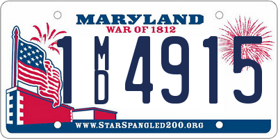 MD license plate 1MD4915