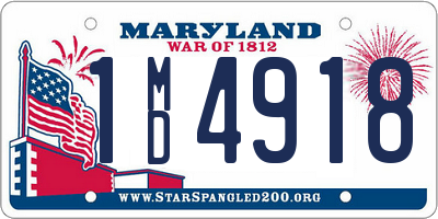 MD license plate 1MD4918