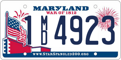 MD license plate 1MD4923