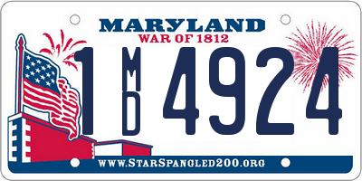 MD license plate 1MD4924