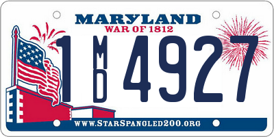 MD license plate 1MD4927