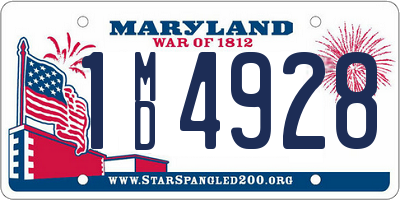 MD license plate 1MD4928