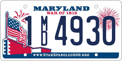 MD license plate 1MD4930