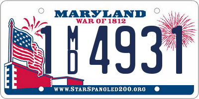 MD license plate 1MD4931