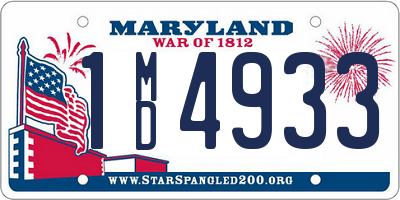 MD license plate 1MD4933