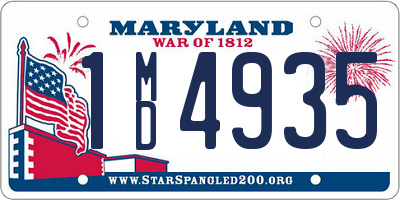 MD license plate 1MD4935