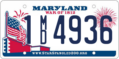 MD license plate 1MD4936