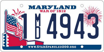 MD license plate 1MD4943