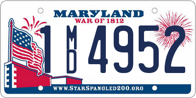 MD license plate 1MD4952