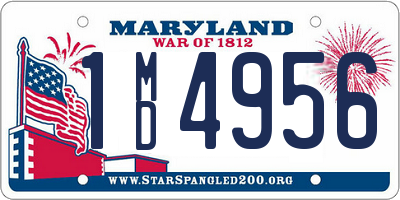 MD license plate 1MD4956