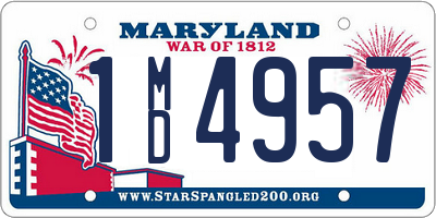 MD license plate 1MD4957
