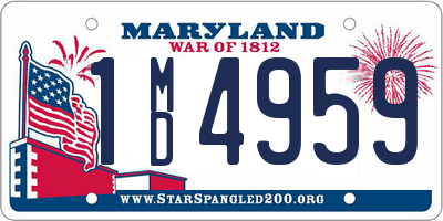 MD license plate 1MD4959