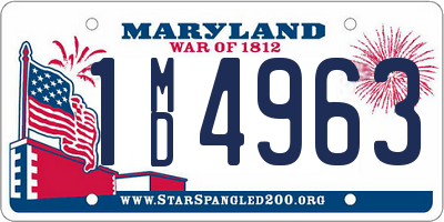 MD license plate 1MD4963