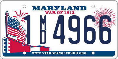 MD license plate 1MD4966