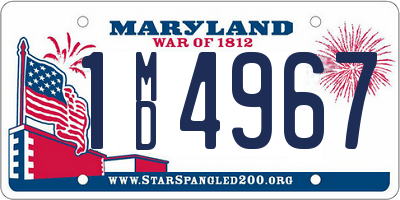 MD license plate 1MD4967