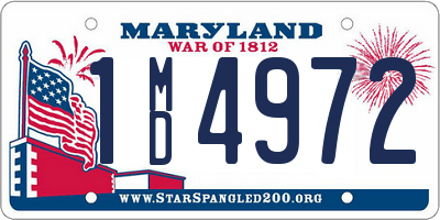 MD license plate 1MD4972