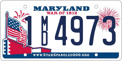 MD license plate 1MD4973